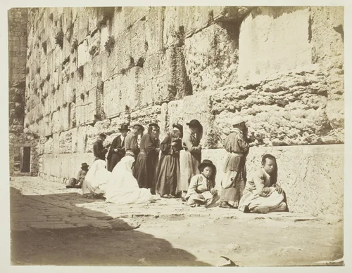 Wall of Solomon's Temple, Jews' Wailing Place by Artist Unknown, photograph, 1855-1865