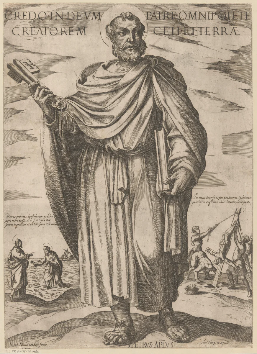 De heilige Petrus by Unknown, print, 1565-1630