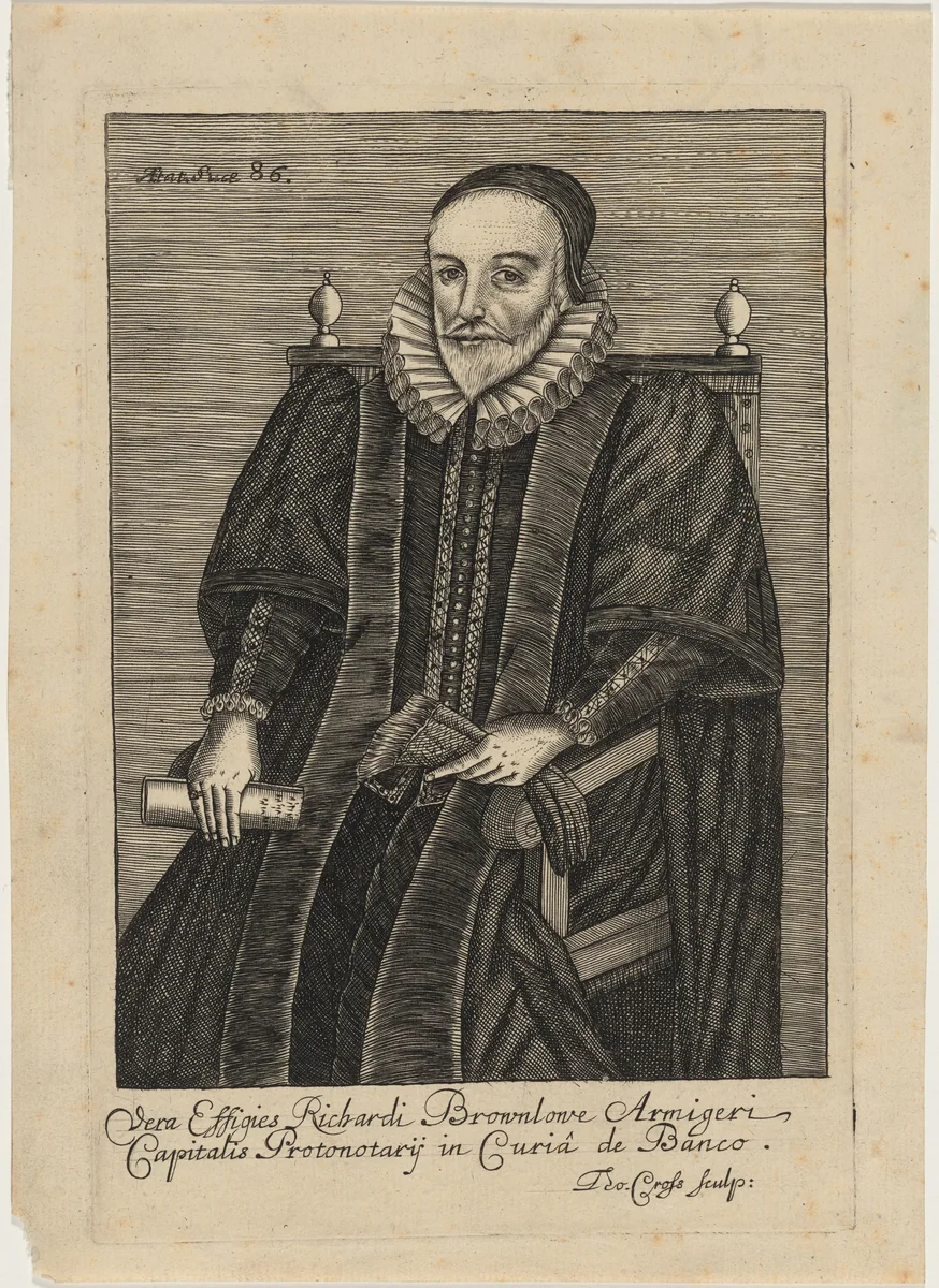 Richardi Brownlowe Armigeri by Thomas Cross, print, 1653
