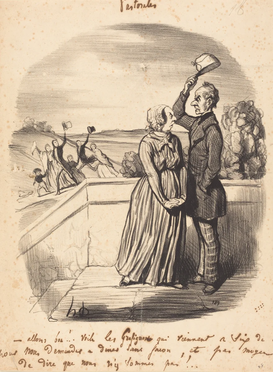 Allons bon!... voila les grafignons... by Honoré Daumier, print, 1845