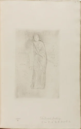 Draped Model by James McNeill Whistler, print, 1873-1874