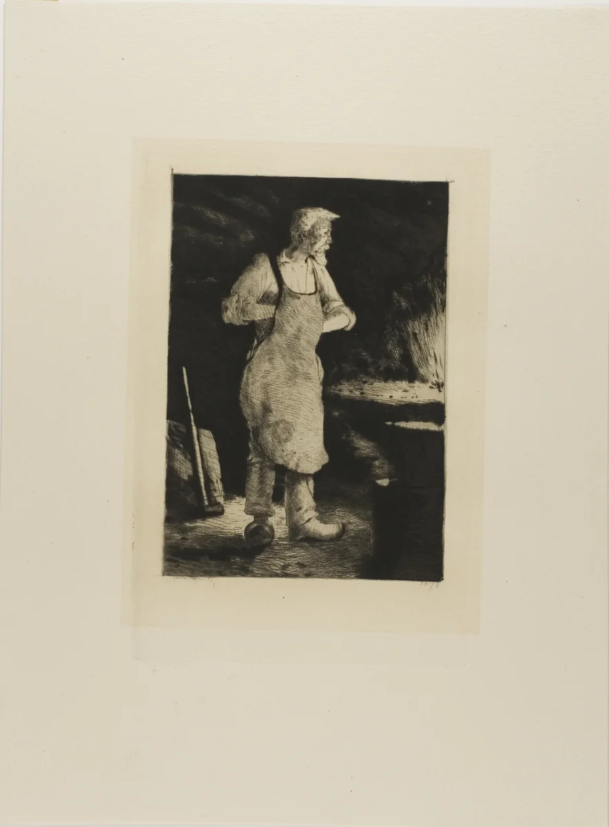 Plate from l'Assommoir (blacksmith) by Gaston La Touche, print, 1878