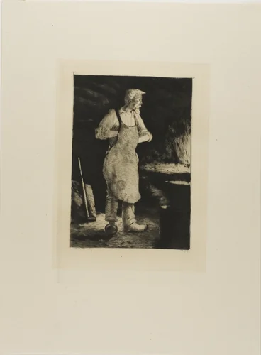 Plate from l'Assommoir (blacksmith) by Gaston La Touche, print, 1878