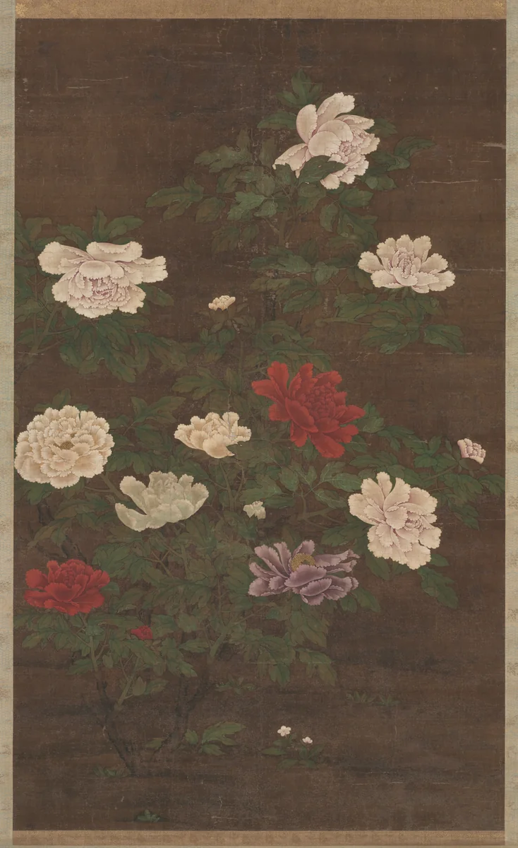 Peonies by Unknown, painting, 1275-1300