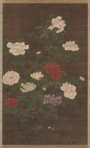 Peonies by Unknown, painting, 1275-1300