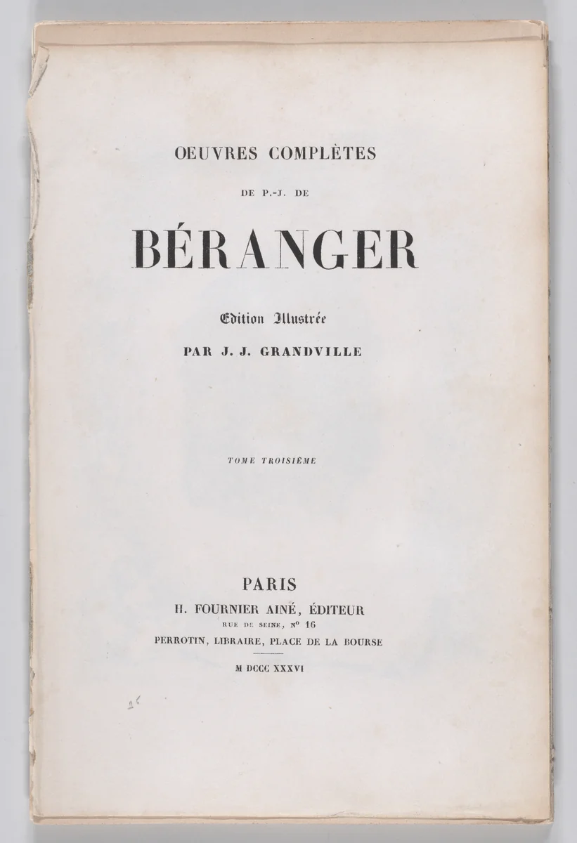 The Complete Works of Béranger by anonymous, print, 1836
