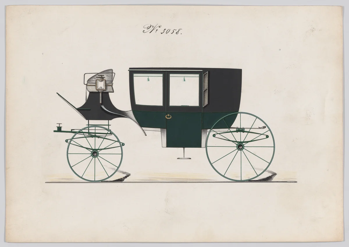 Coach #3058 by Brewster & Co., drawing, 1874