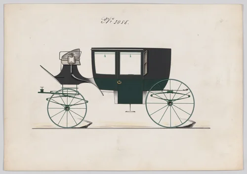 Coach #3058 by Brewster & Co., drawing, 1874