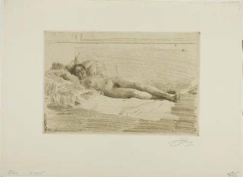 Elin by Anders Zorn, print, 1913-1914