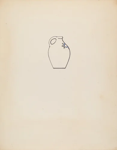 Jug by Yolande Delasser, index of american design, 1937