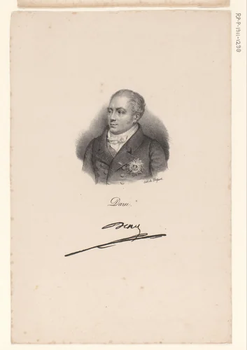 Portret van Pierre Daru by anonymous, print, 1818-1842