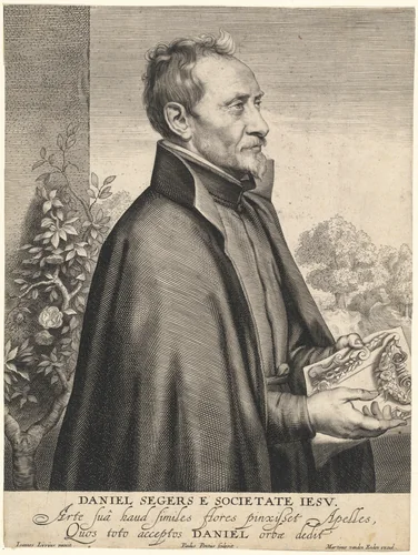 Daniel Segers, Jesuit Priest by Paulus Pontius; Jan Lievens, print, 1603-1658