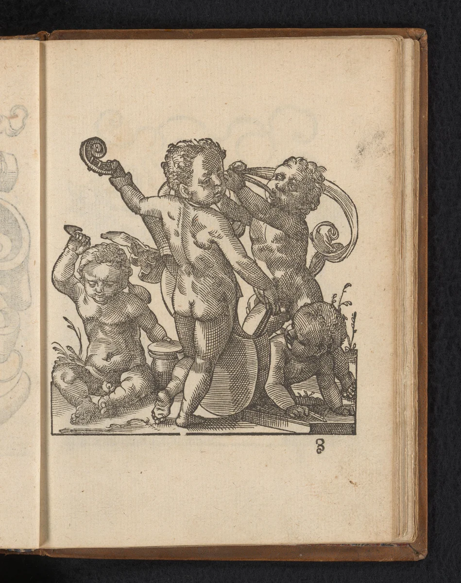 Vier kinderen by Unknown, print, 1578