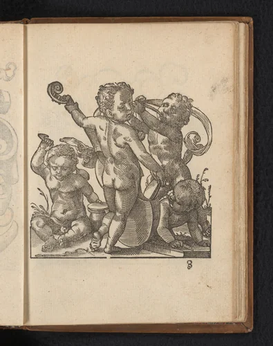 Vier kinderen by Unknown, print, 1578