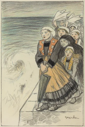 Sailors' Wives by Théophile Alexandre Steinlen, drawing, 1896
