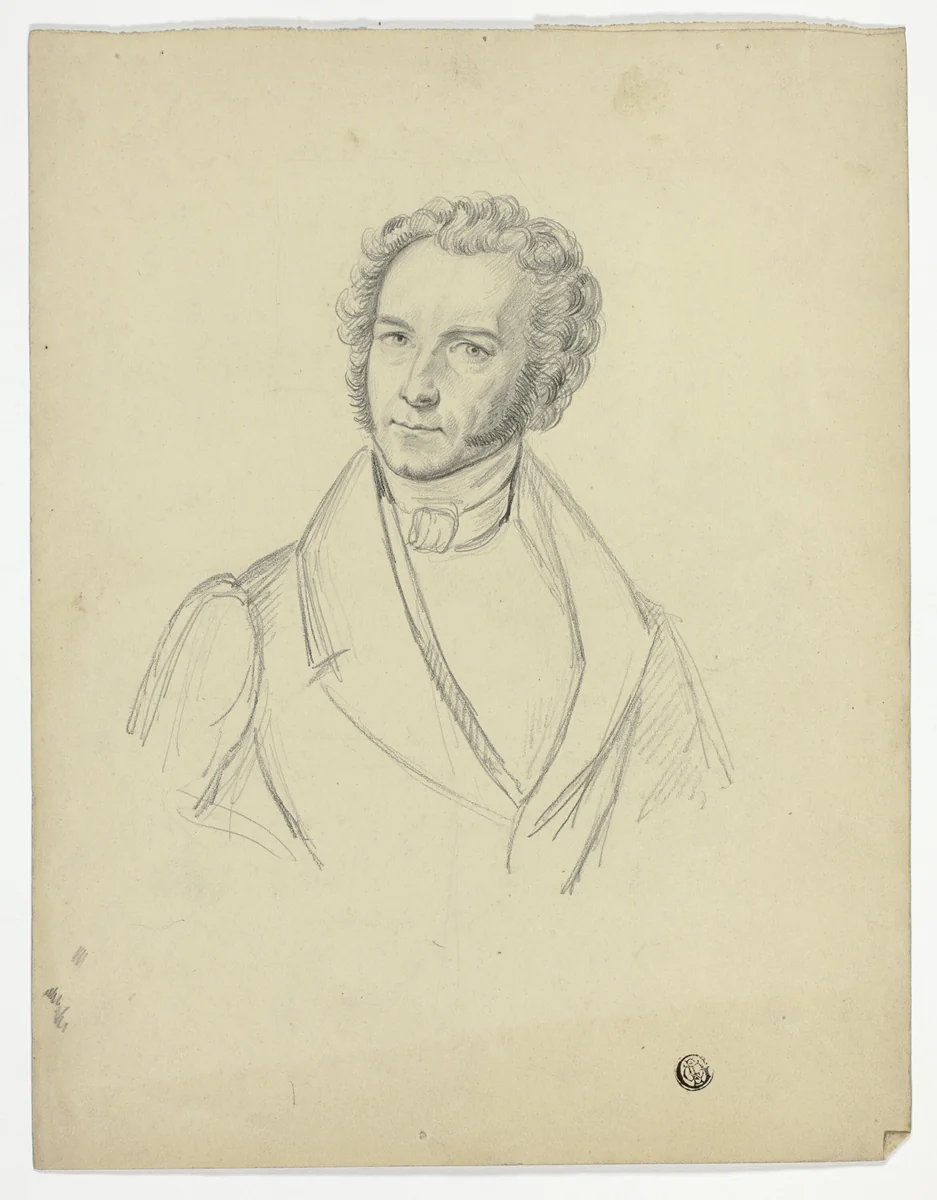 Dr. Moriard, Defender of Louis Napoleon During Reign of Louis Phillipe I by Unknown Artist, drawing, 1800-1899
