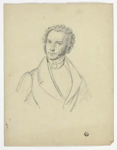 Dr. Moriard, Defender of Louis Napoleon During Reign of Louis Phillipe I by Unknown Artist, drawing, 1800-1899