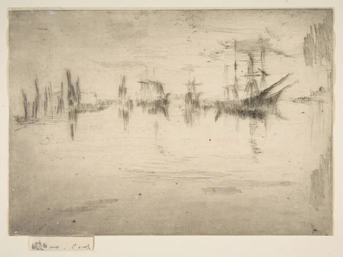 Nocturne: Shipping by James McNeill Whistler, print, 1879-1880