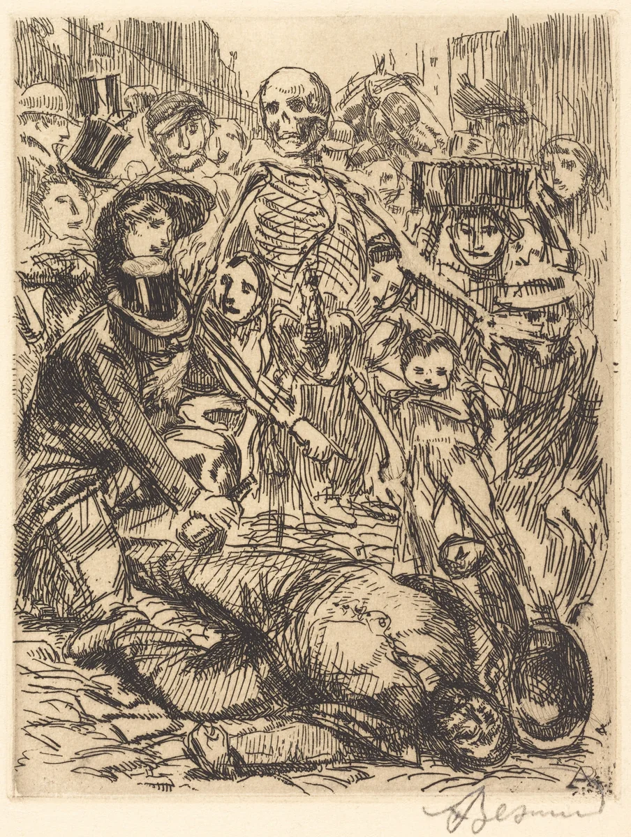The Accident (L'accident) by Albert Besnard, print, 1900
