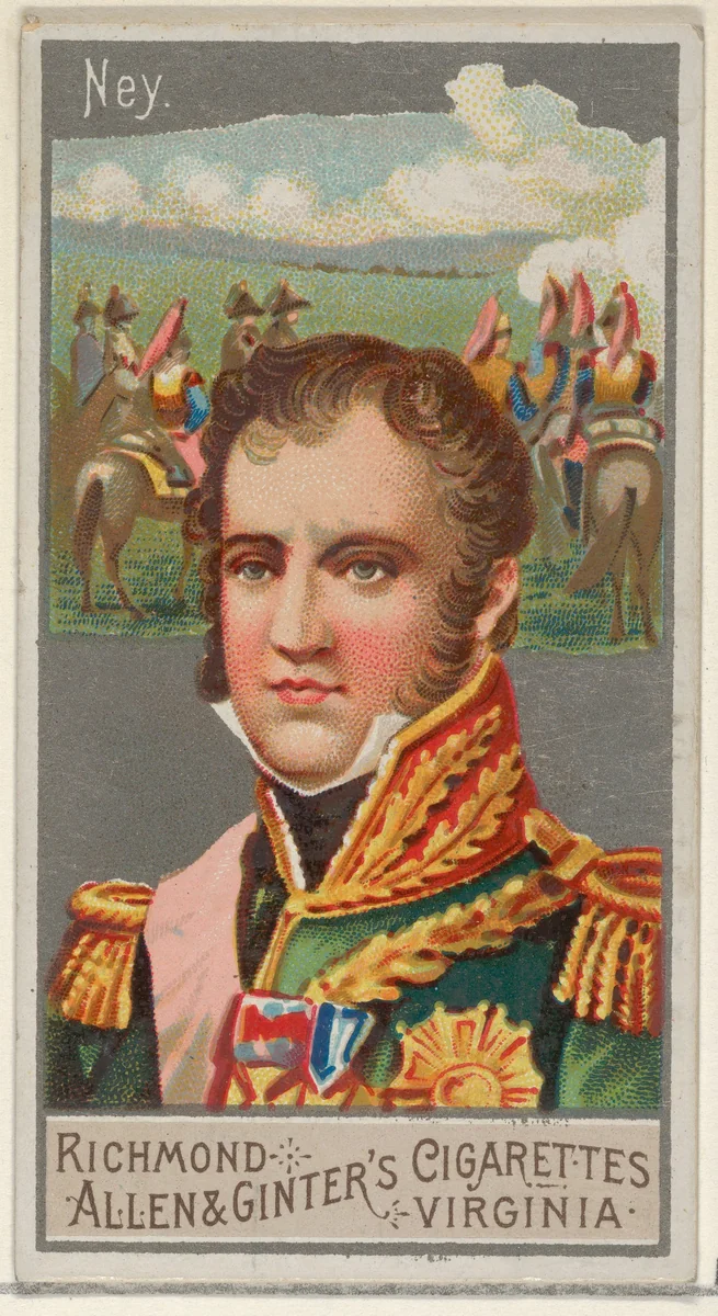 Michel Ney, from the Great Generals series (N15) for Allen & Ginter Cigarettes Brands by Allen & Ginter, print, 1888