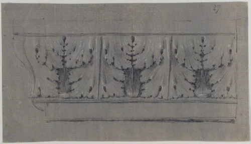 Design for a Cornice by anonymous, drawing, 1820-1855