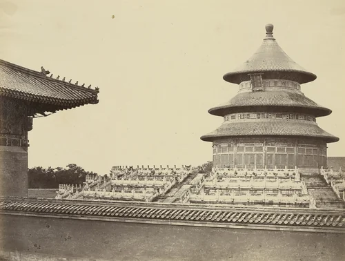 Temple of Heaven from the Place Where the Priests are Burnt in the Chinese City of Pekin by Felice Beato, photograph, 1860