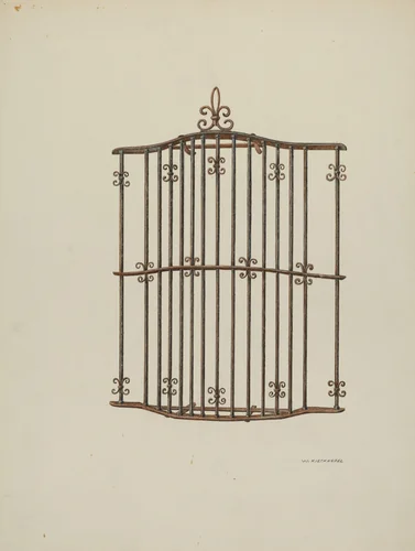 Iron Grille by William Kieckhofel, index of american design, 1941