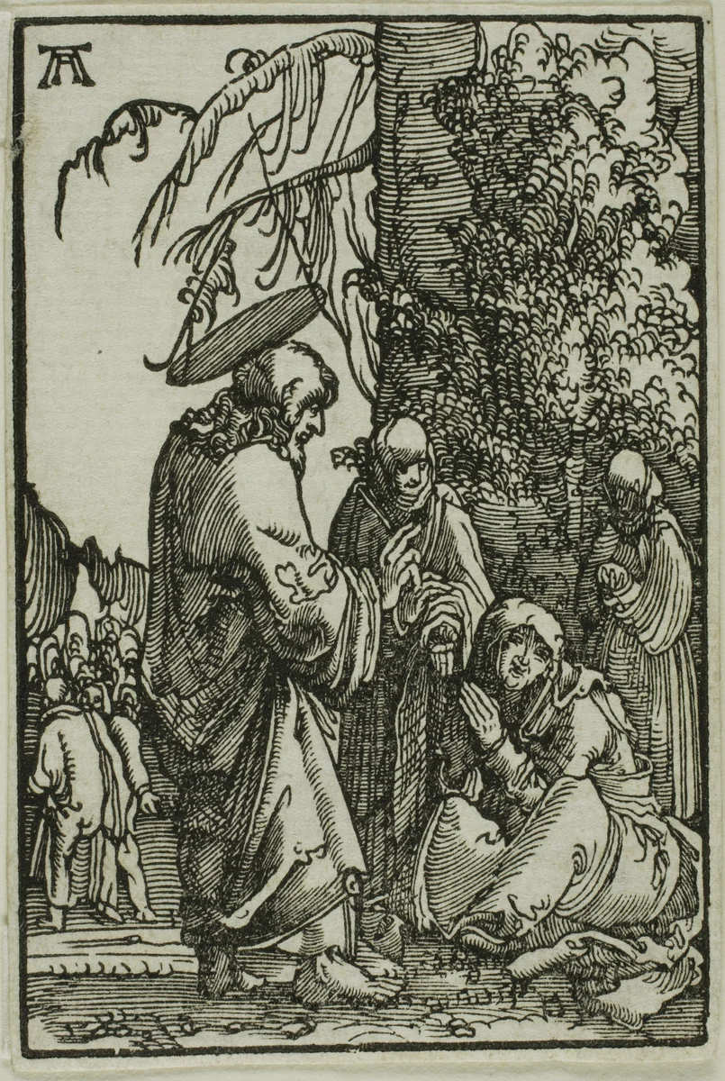 Christ Taking Leave of His Mother, from The Fall and Redemption of Man by Albrecht Altdorfer, print, 1510-1518