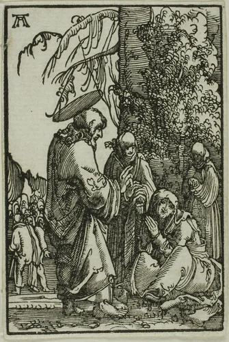 Christ Taking Leave of His Mother, from The Fall and Redemption of Man by Albrecht Altdorfer, print, 1510-1518