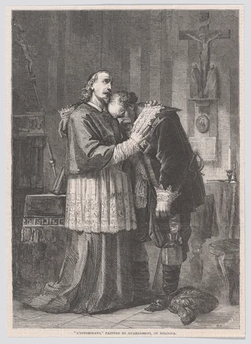 L'Innominato, from "Illustrated London News" by William Luson Thomas, print, 1862