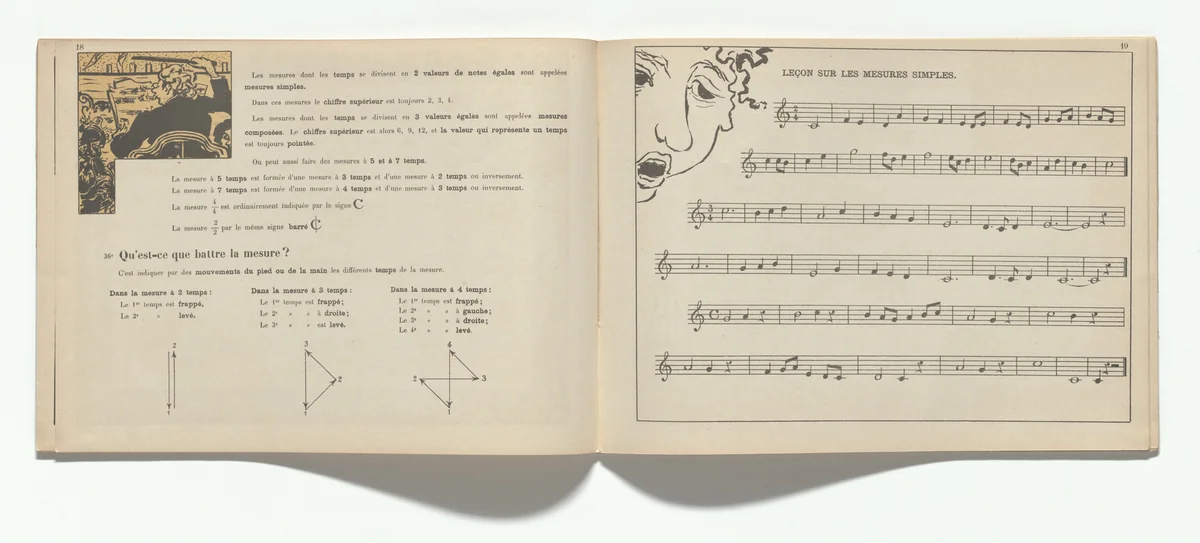 In-text plate (page 18) from Petit solfège illustré (Little Illustrated Solfège) by Pierre Bonnard, illustrated book, 1893