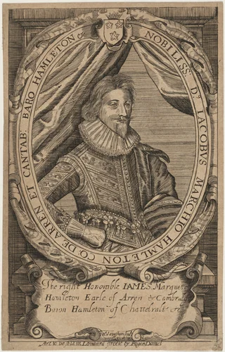 James, Second Marquis of Hamilton by Robert Vaughan, print, 1598-1682