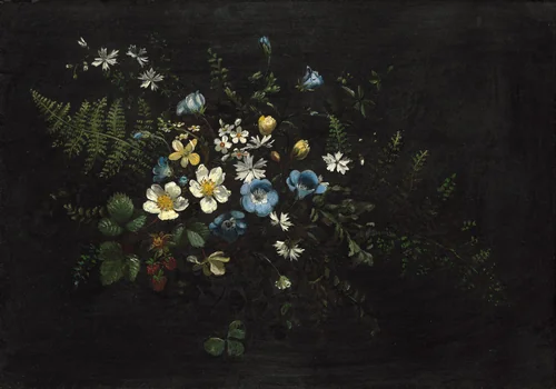 Spray of Flowers and Ferns by Titian Ramsay Peale, painting, 1799-1885