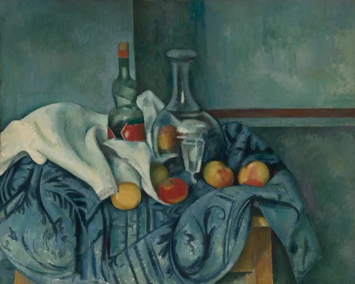 The Peppermint Bottle by Paul Cezanne, painting, 1893-1895