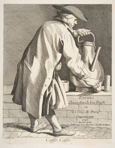 Coffee Vendor by Anne Claude Philippe de Tubières, print, 1746