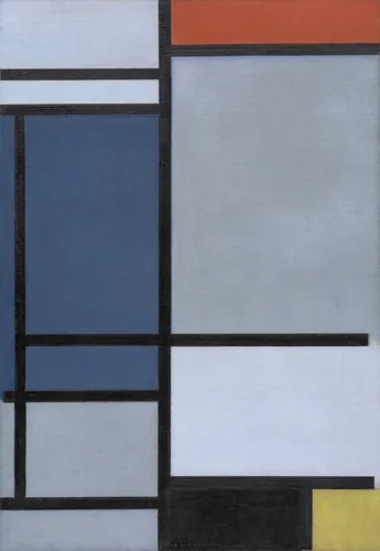 Composition with Red, Blue, Black, Yellow, and Gray by Piet Mondrian, painting, 1921