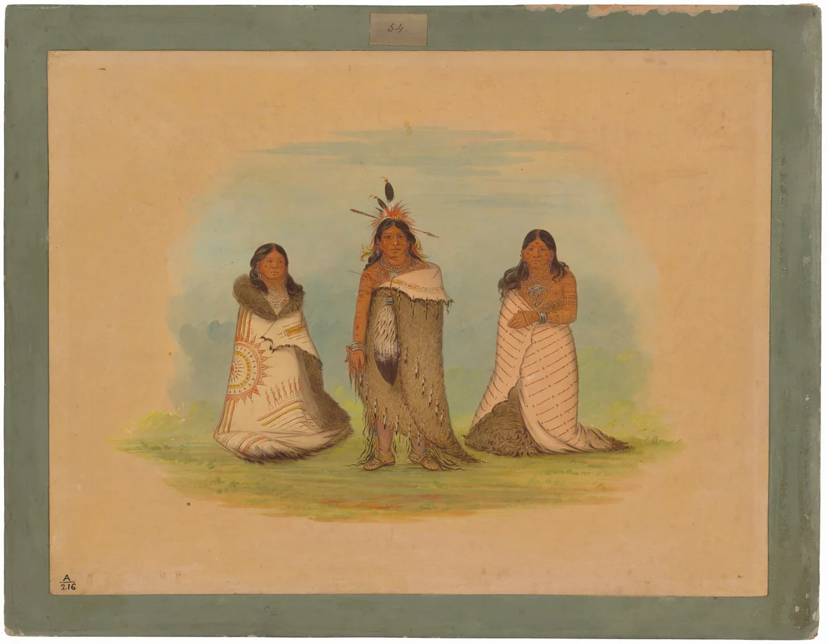 Puncah Indians by George Catlin, painting, 1861