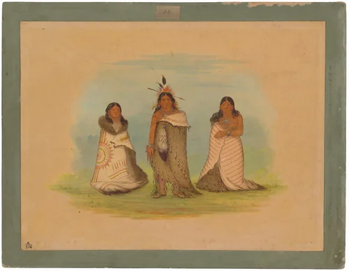 Puncah Indians by George Catlin, painting, 1861