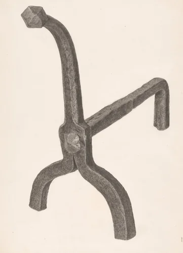 Andiron (one of pair) by Jack Staloff, index of american design, 1939
