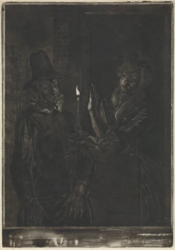 Jan Claasz of de gewaande dienstmaagd: de liefdesverklaring van Reinier Adriaansz by Abraham Delfos, print, 1741-1820