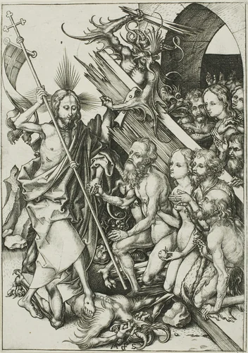 Christ in Limbo, from The Passion by Martin Schongauer, print, 1475-1485