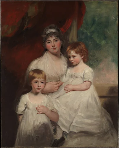 Mrs. John Garden (Ann Garden, 1769–1842) and Her Children, John (1796–1854) and Ann Margaret (born 1793) by John Hoppner, painting, 1796-1797