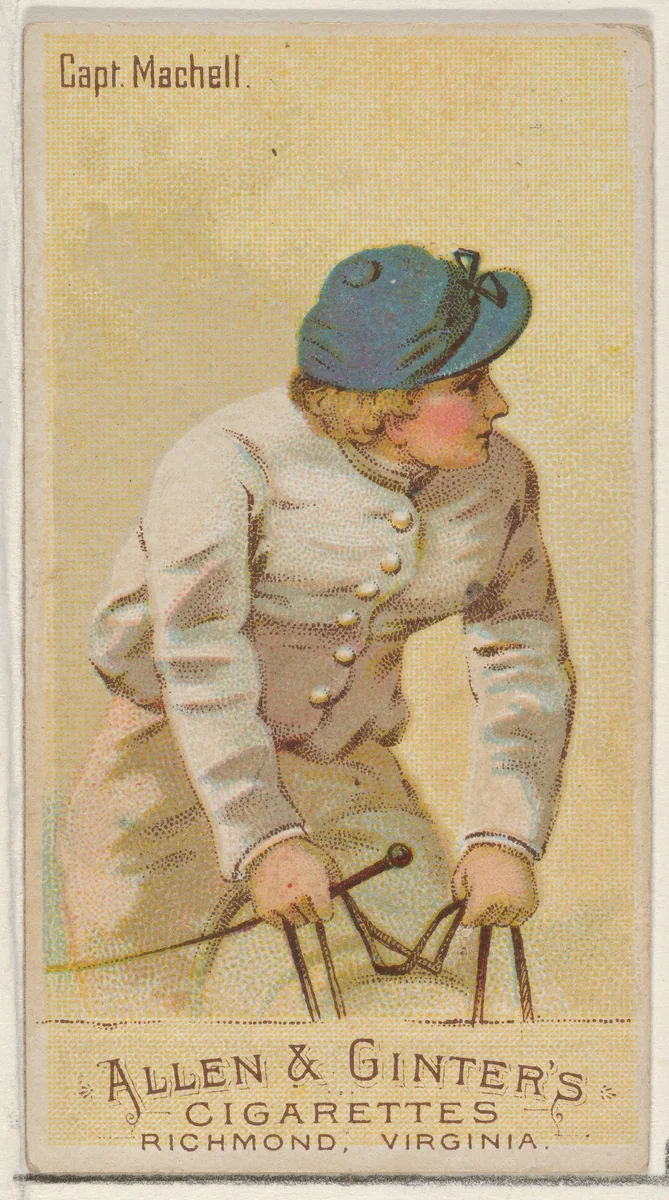 Captain Machell, from the Racing Colors of the World series (N22a) for Allen & Ginter Cigarettes by Allen & Ginter, print, 1888