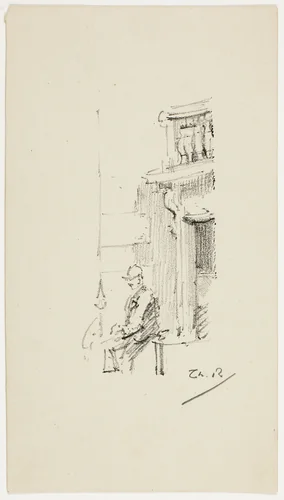 Figure and Doorway by Theodore Roussel, print, 1890-1894