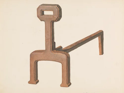 Andiron or Fire Dog by Carl Buergerniss, index of american design, 1937