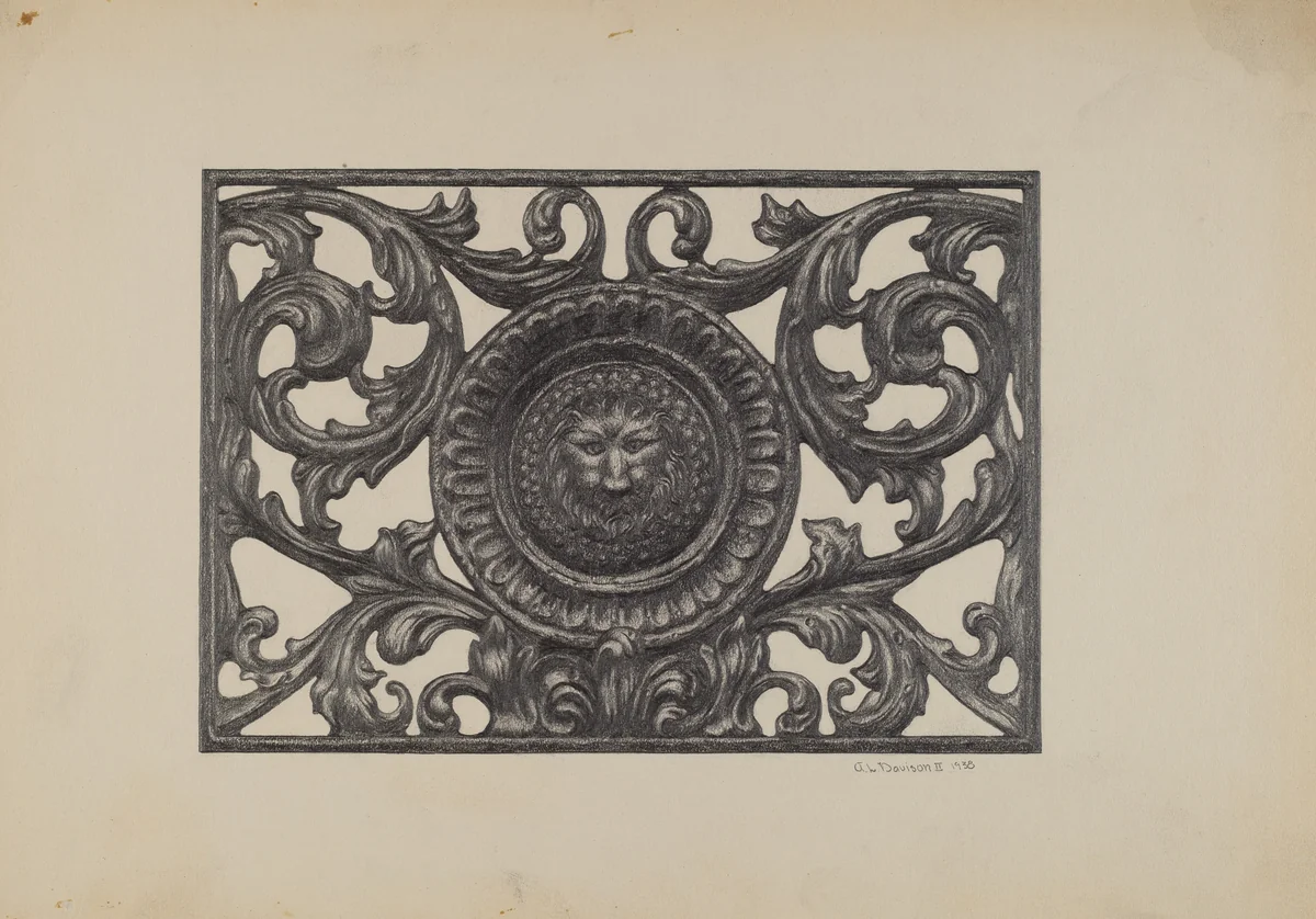 Window Grille by Austin L. Davison, index of american design, 1937