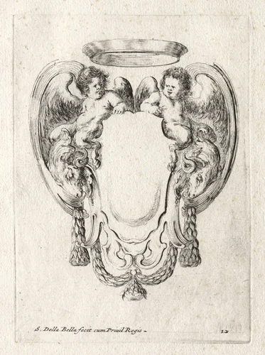 New Model for a Cartouche by Stefano della Bella, print, 1647