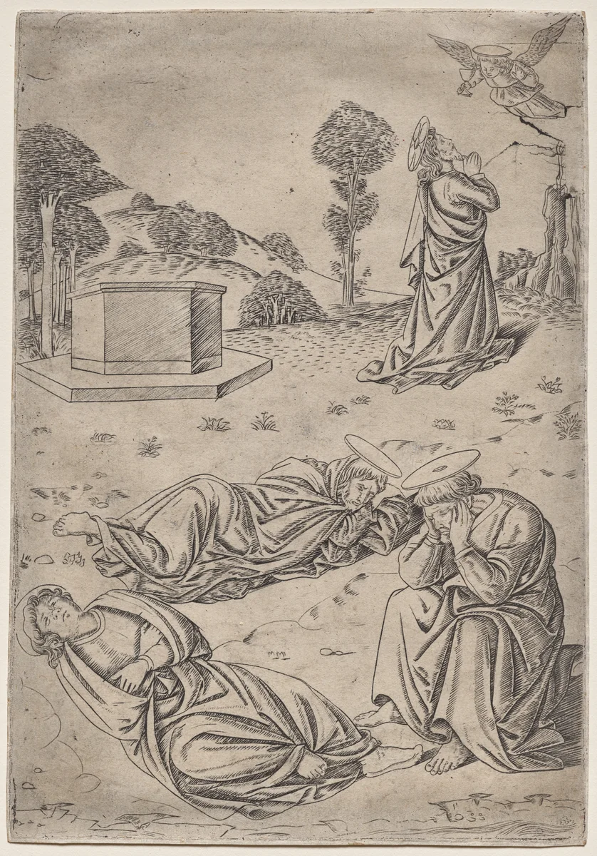 Agony in the Garden by Francesco Rosselli, print, 1490-1500