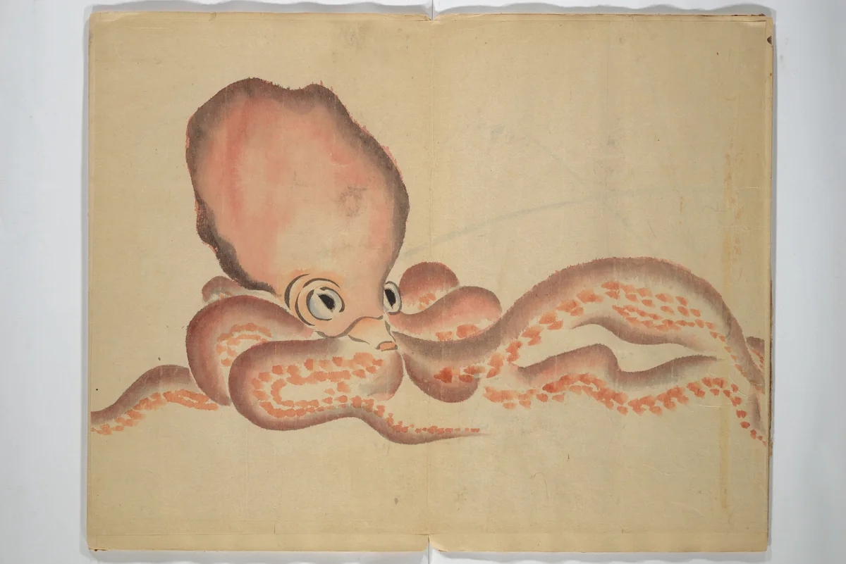 A Picture Book of Practice Sketches (Keiko ehon) 稽古絵本 by Rinsai Ōkubo (林斎大久保), book, 1870
