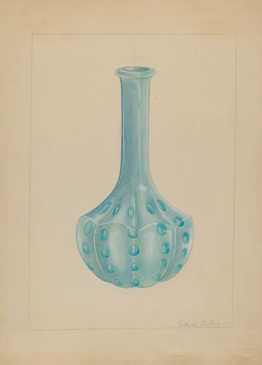 Bottle by Gertrude Lemberg, index of american design, 1935-1942
